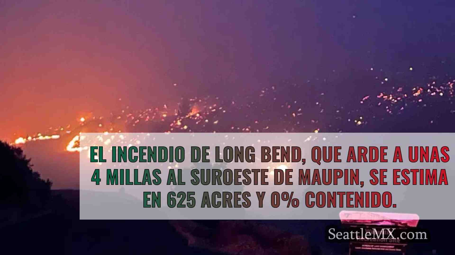 El incendio de Long Bend, cerca de