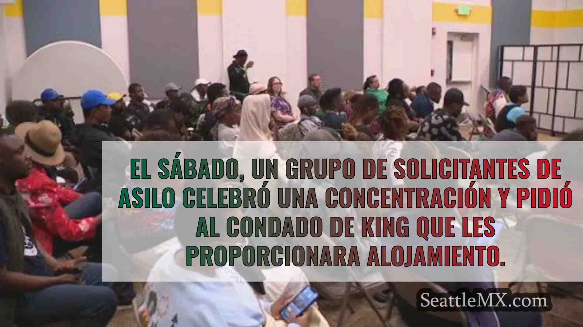 Los solicitantes de asilo se reúnen