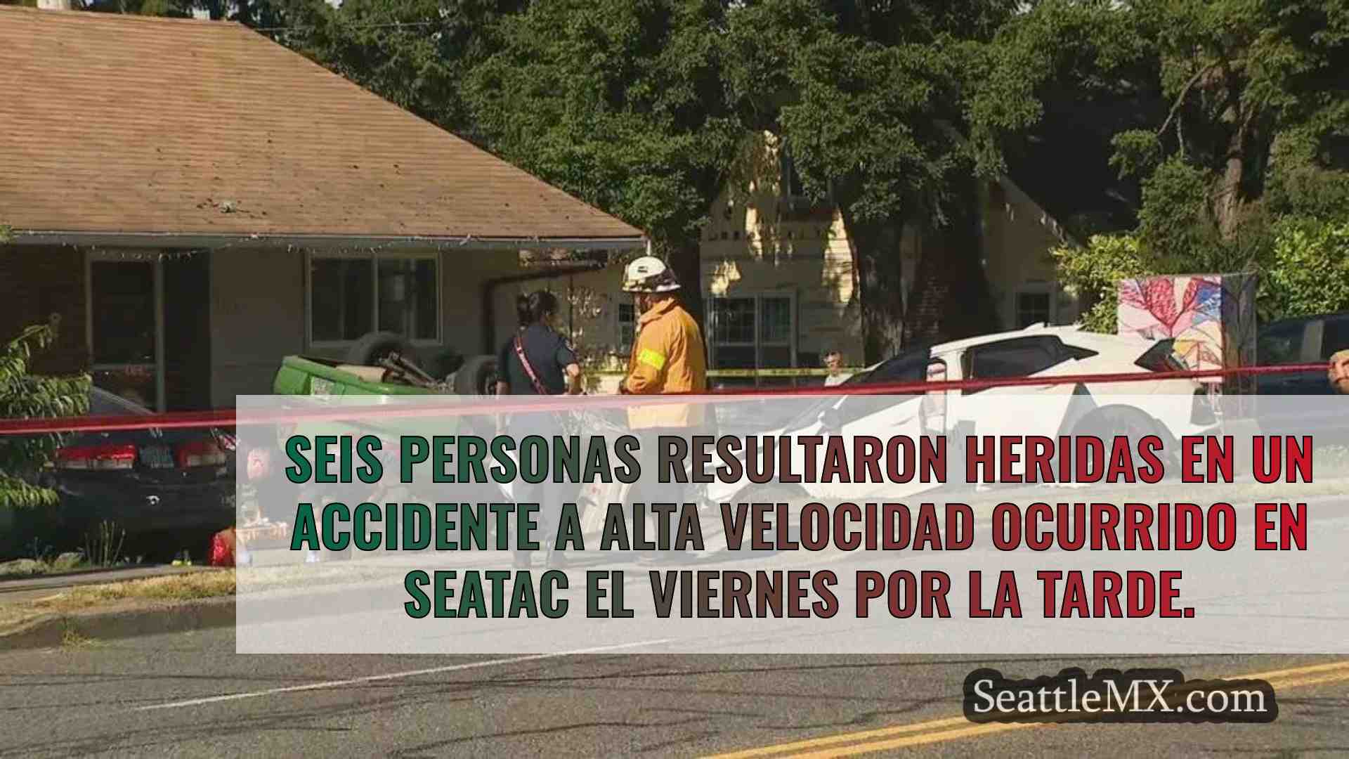 6 heridos en un accidente múltiple a