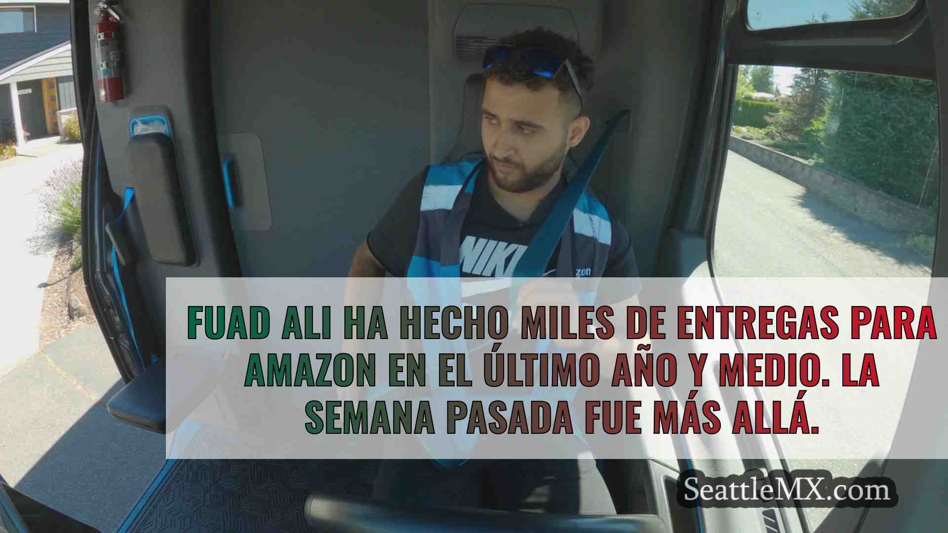 Un conductor de Amazon arriesga su vida
