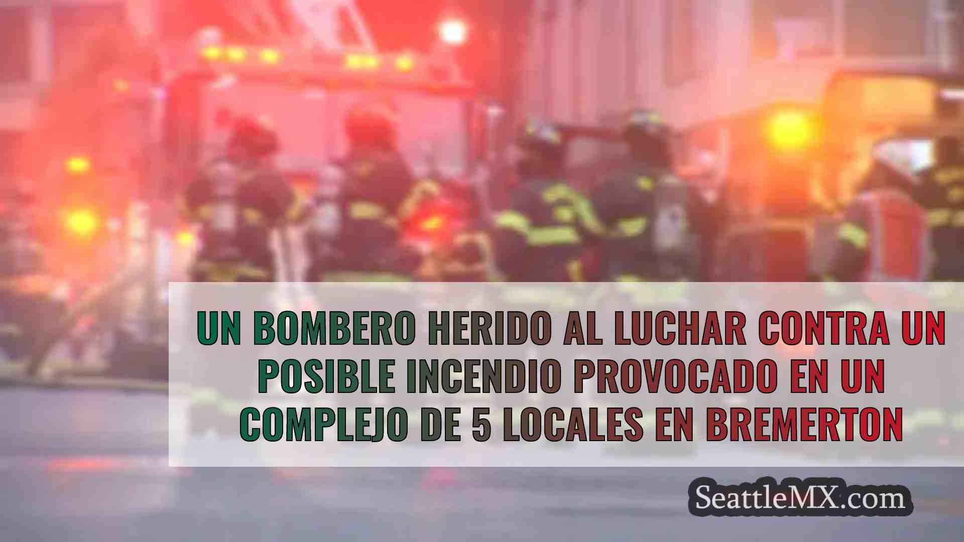 Un bombero herido al luchar contra un