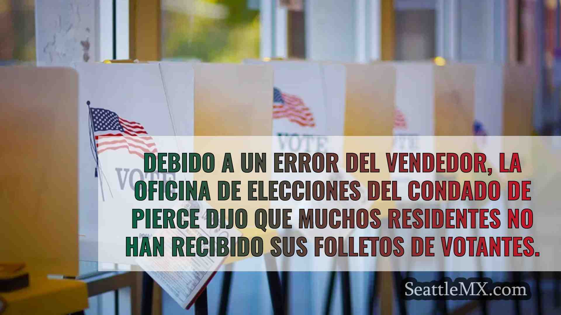 Los folletos para los votantes se
