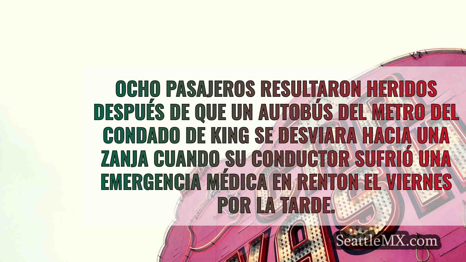 8 heridos en un accidente de autobús