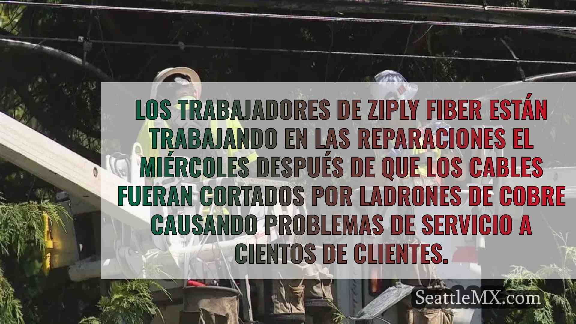 Los ladrones de cable de cobre dejan