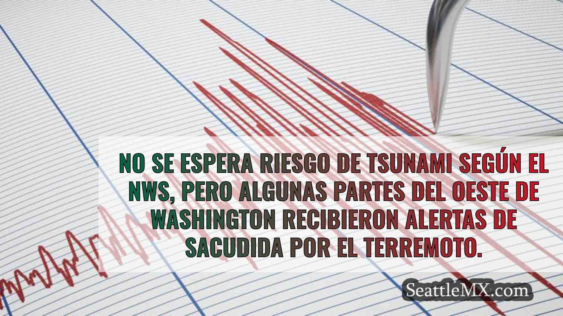 No hay riesgo de tsunami tras el