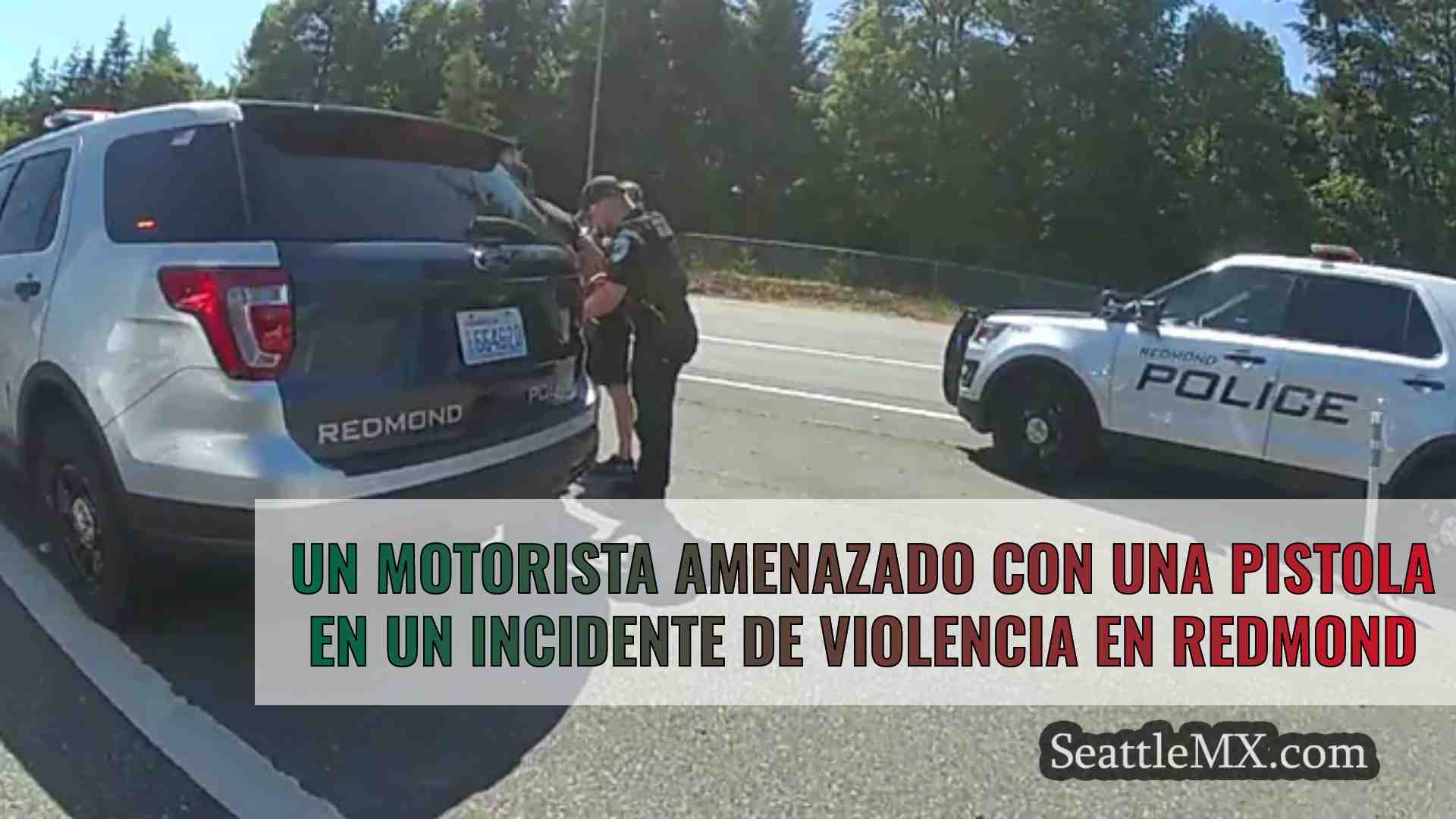 Un motorista amenazado con una pistola