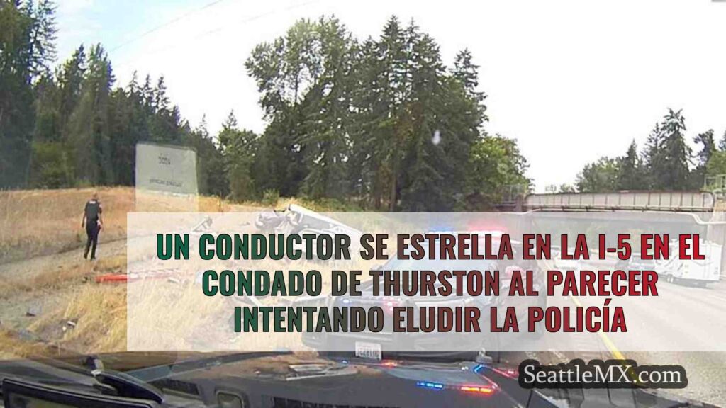 Un conductor se estrella en la I-5 en