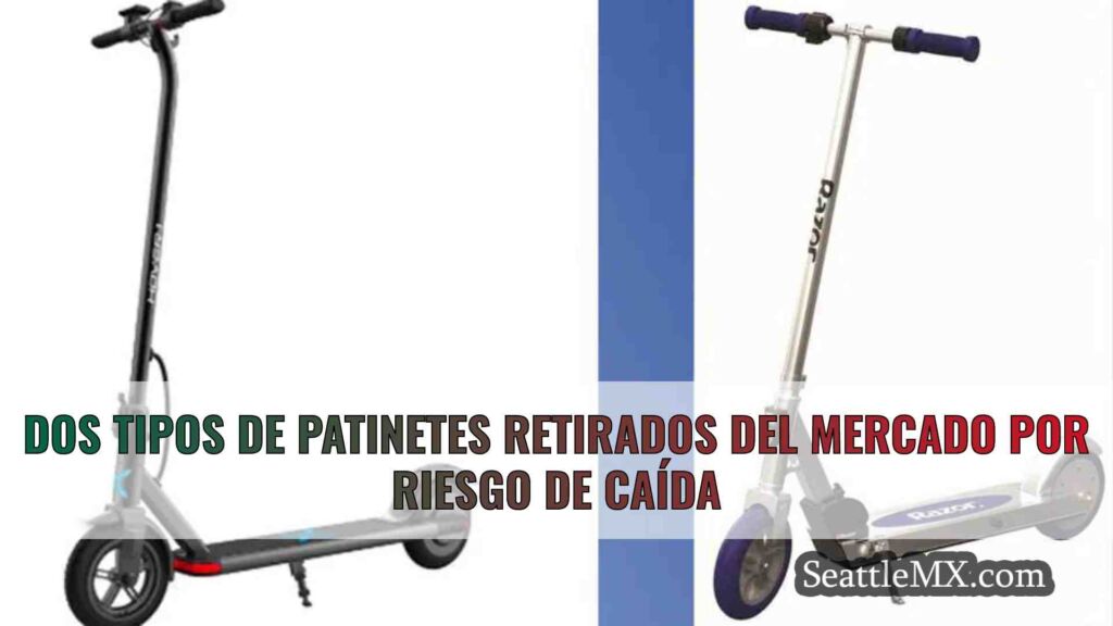 Dos tipos de patinetes retirados del