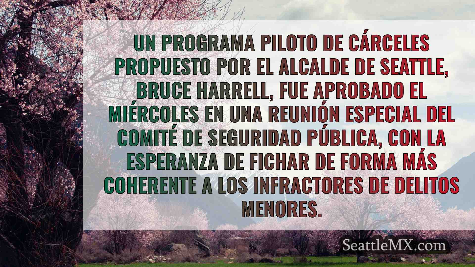 El programa piloto de cárceles se