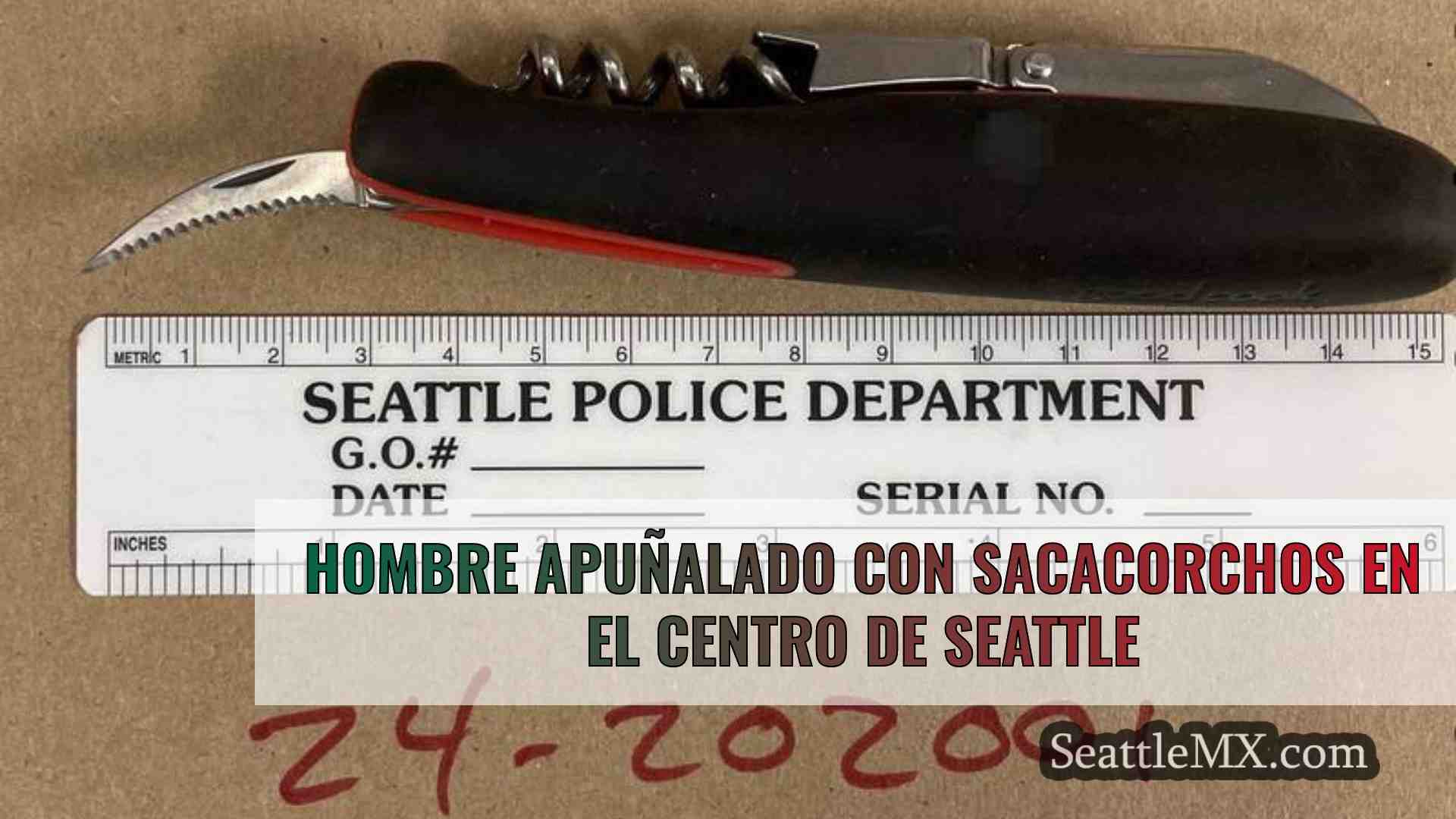 Hombre apuñalado con sacacorchos en el
