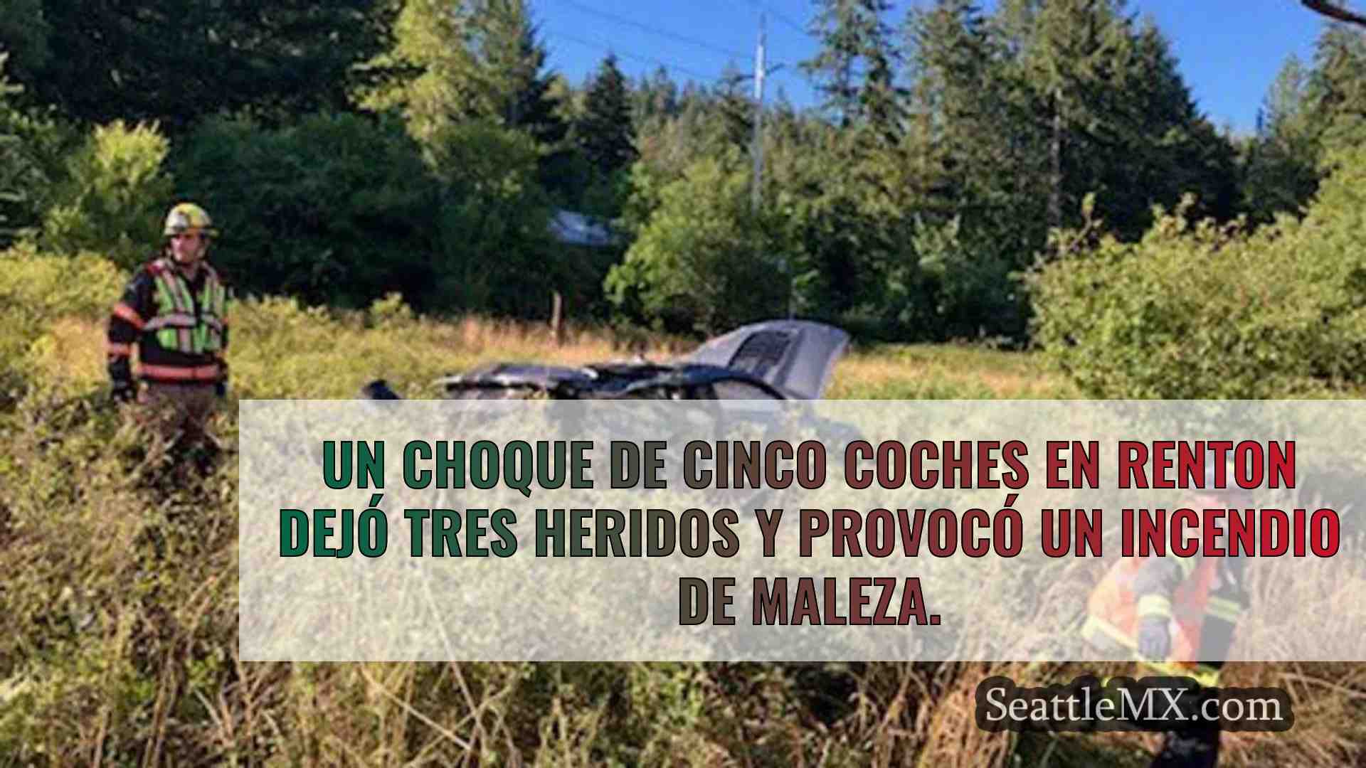 Choque de 5 coches en Renton, 3 heridos