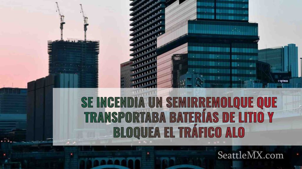 Semirremolque que transportaba baterías