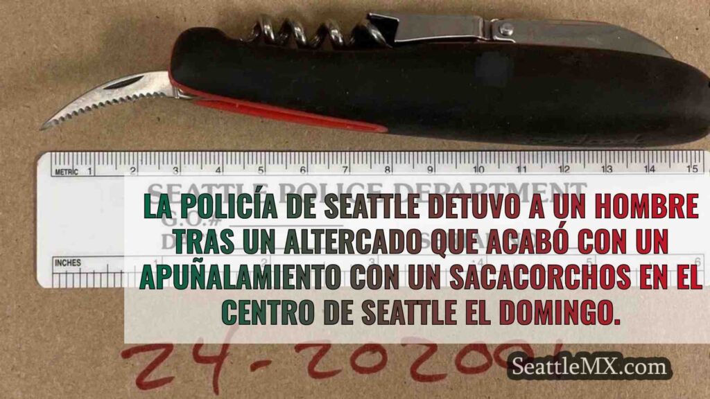 Un hombre apuñalado con un sacacorchos