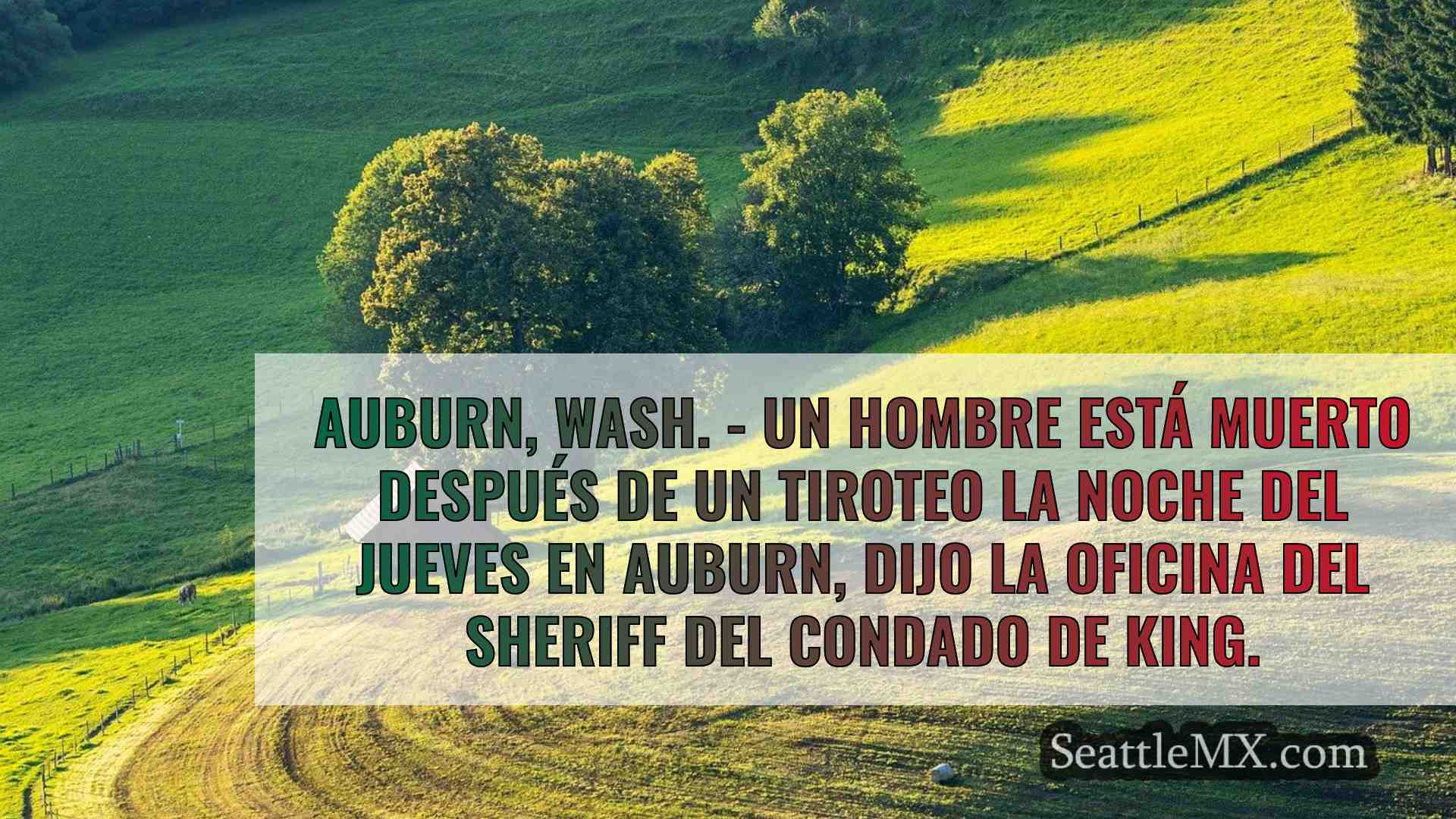 Muere un hombre en un tiroteo en Auburn
