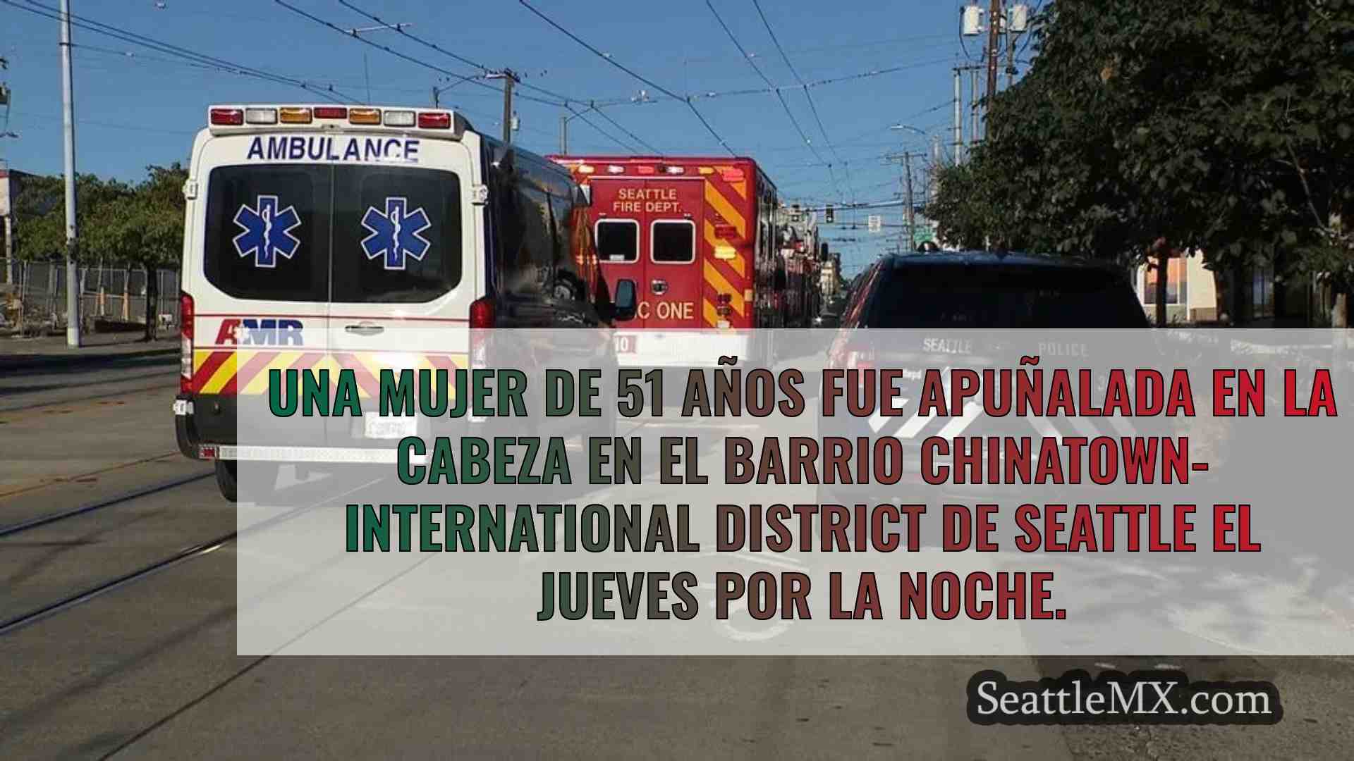 Una mujer es apuñalada en la cabeza