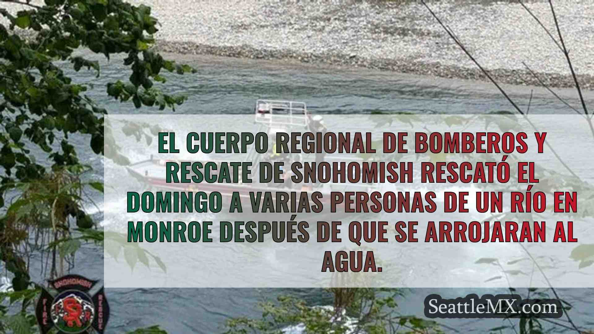 Varias personas rescatadas del río en