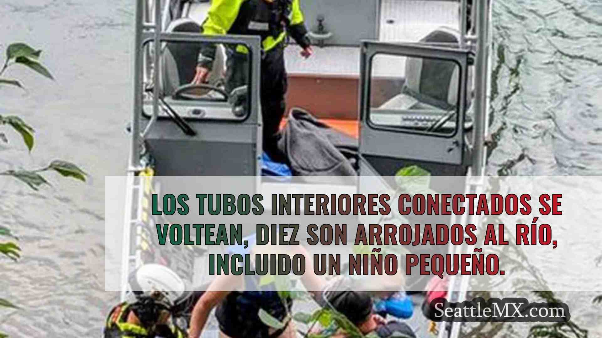 Los tubos interiores conectados vuelcan