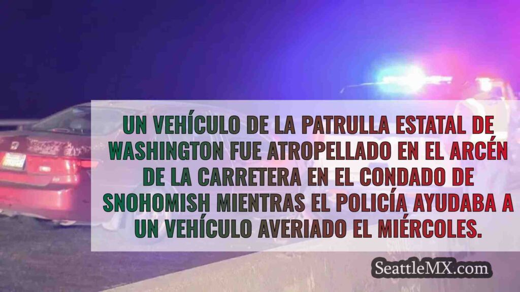 Vehículo Trooper golpeó en el condado