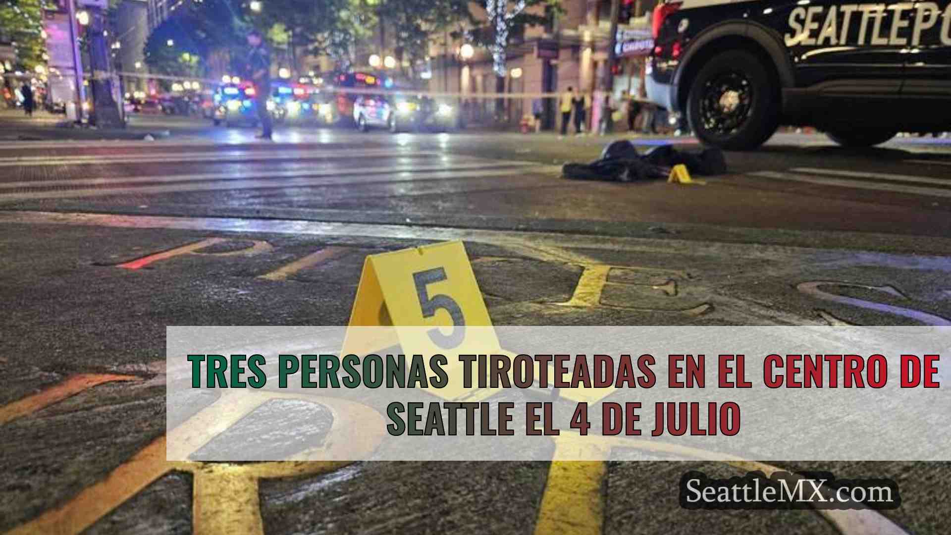 Tres personas tiroteadas en el centro