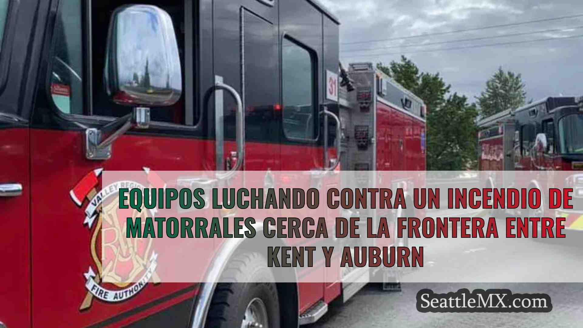 Equipos luchando contra un incendio de