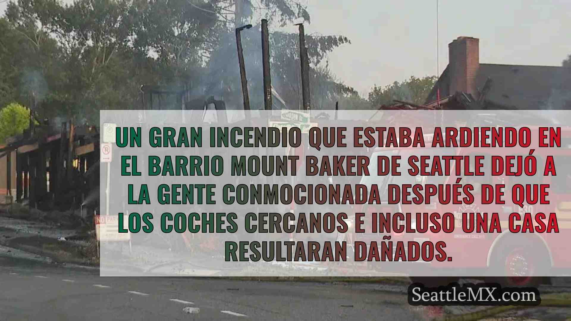 Un incendio de madrugada en Seattle