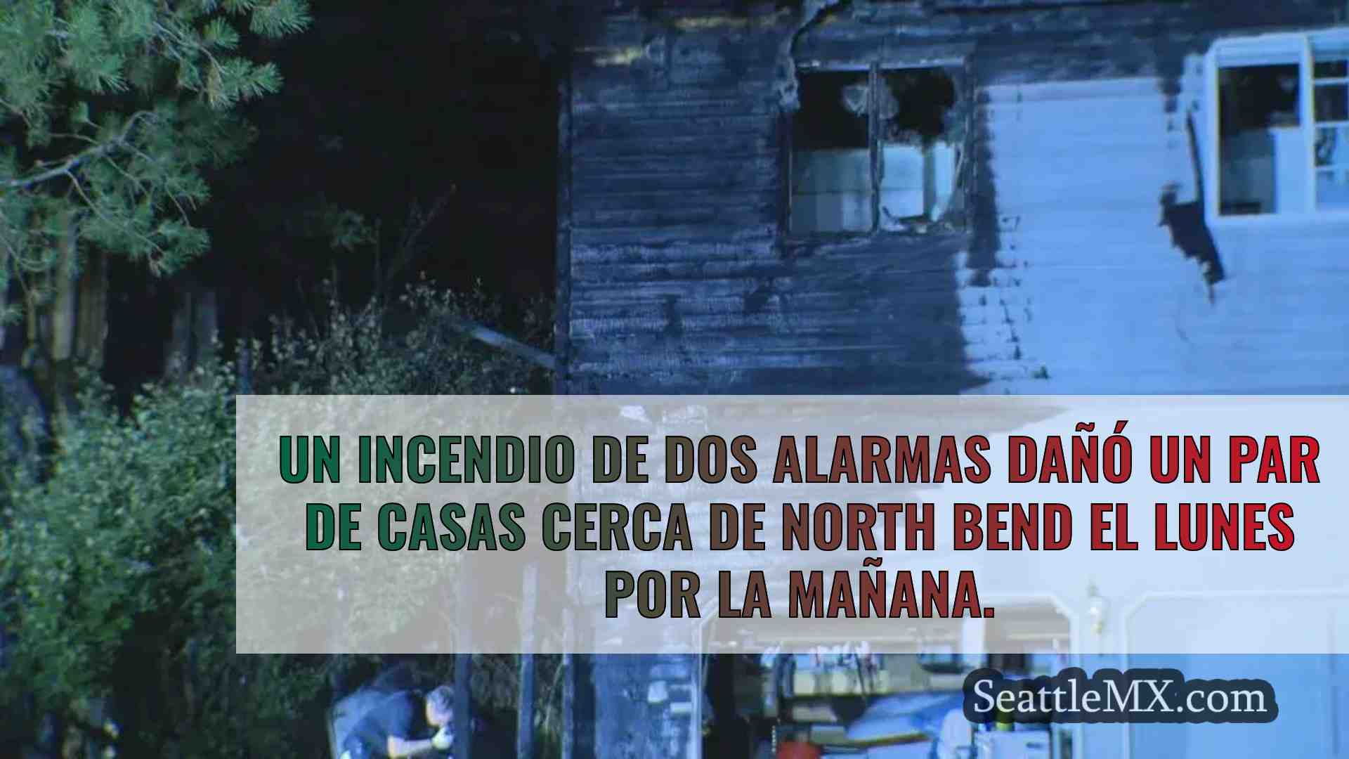 2 casas dañadas en un incendio cerca de
