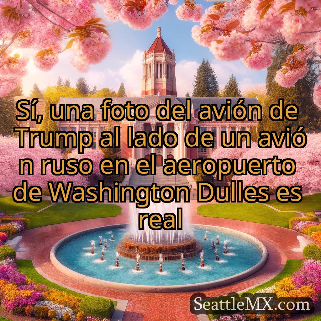 noticias de seattle Sí, una foto del avión de Trump al