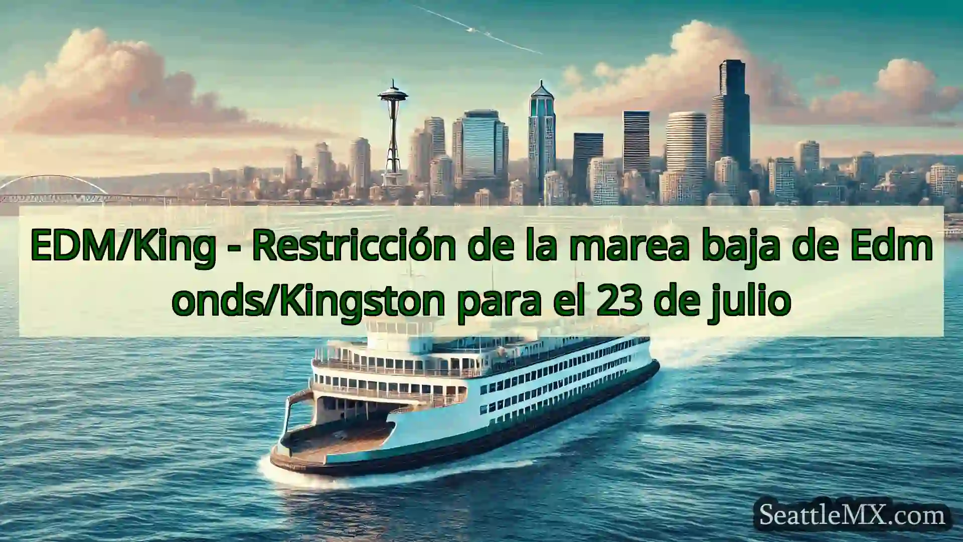 noticias del ferry de seattle EDM/King - Restricción de la marea