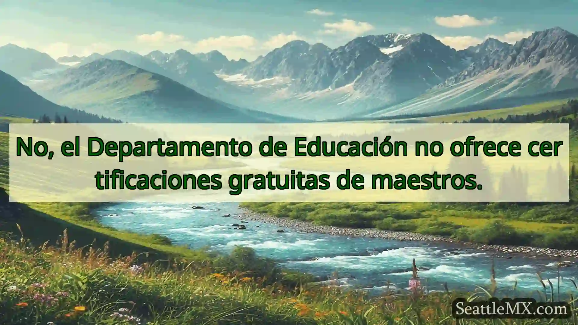 noticias de seattle No, el Departamento de Educación