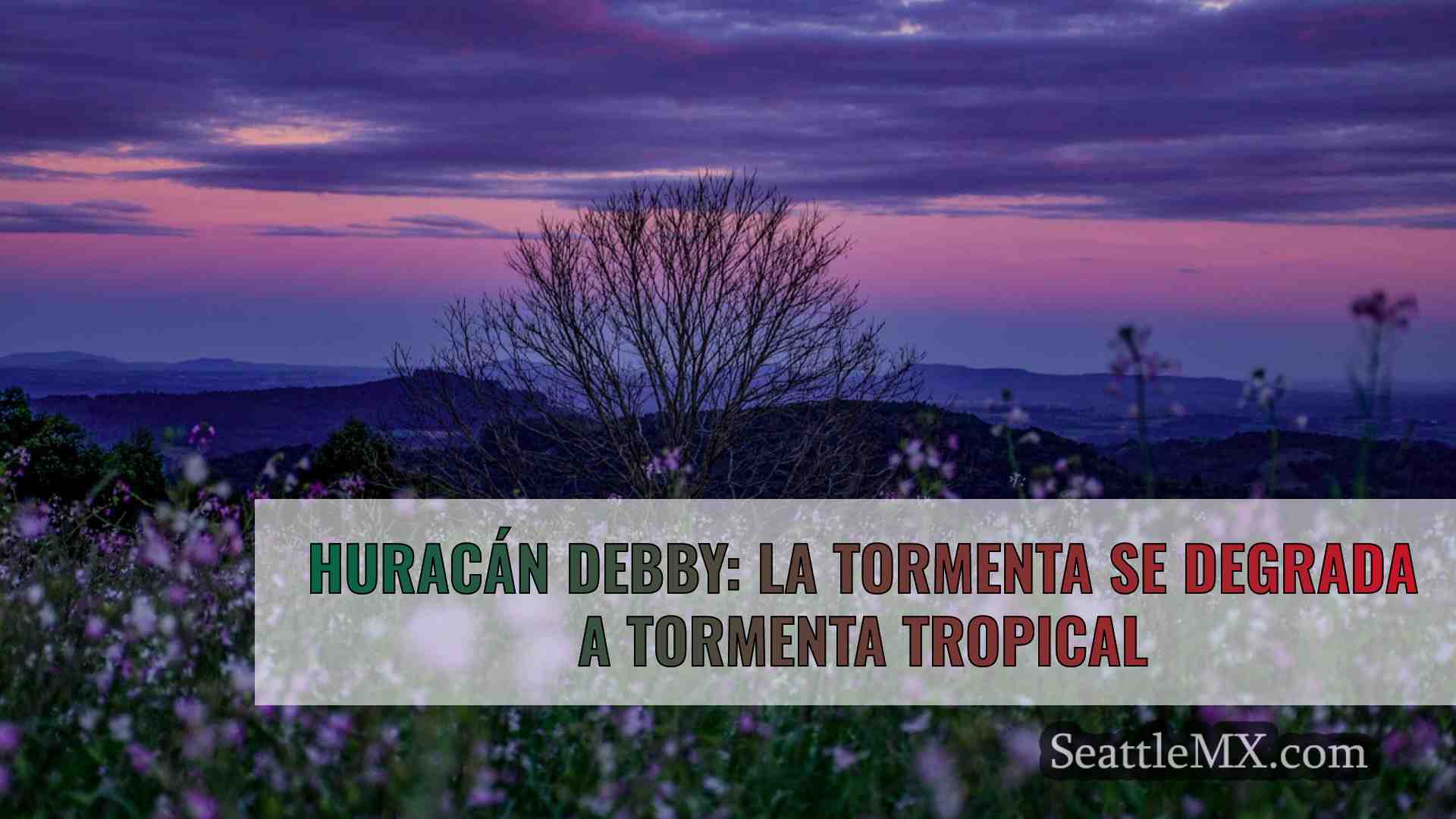 Huracán Debby: La tormenta se degrada a