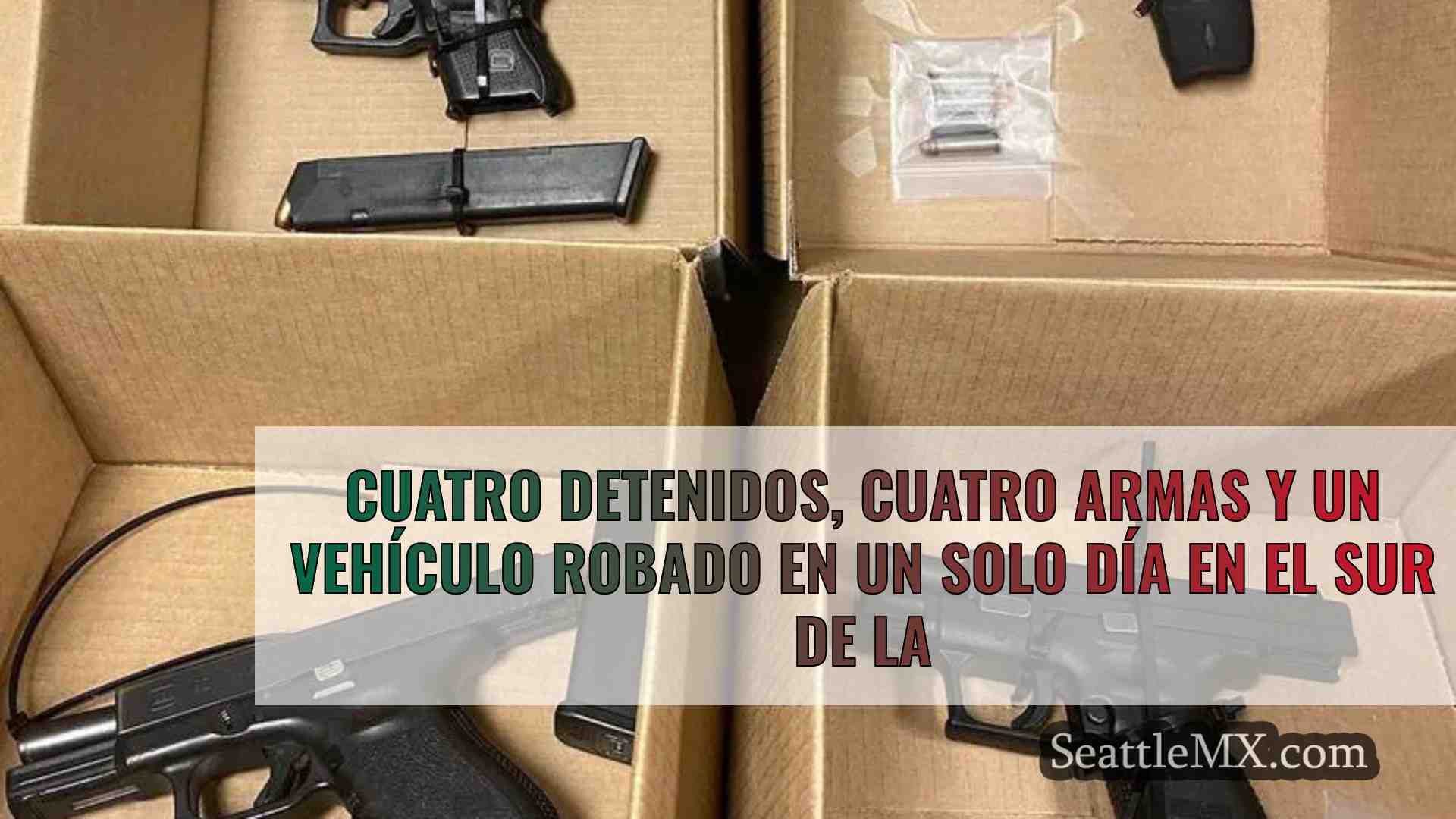 Cuatro detenidos, cuatro armas y un