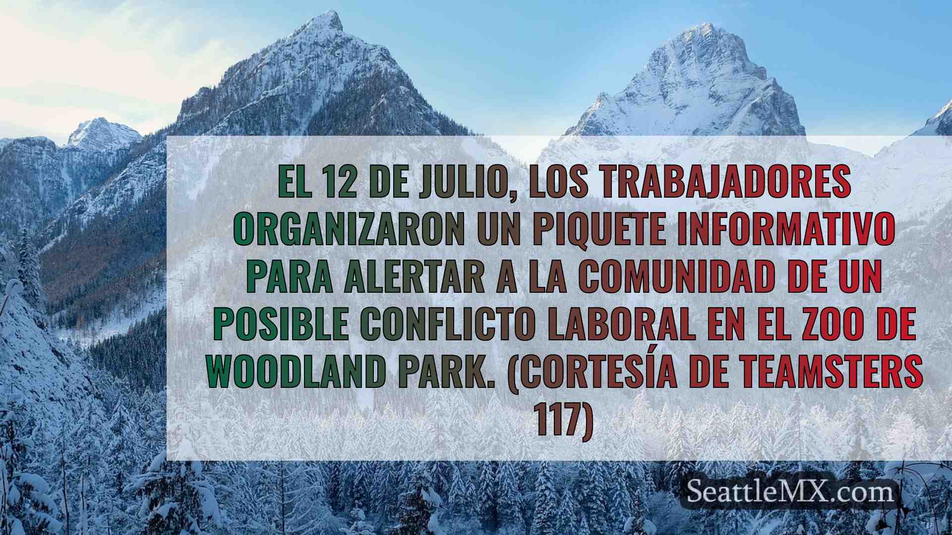 Los trabajadores del zoo Woodland Park