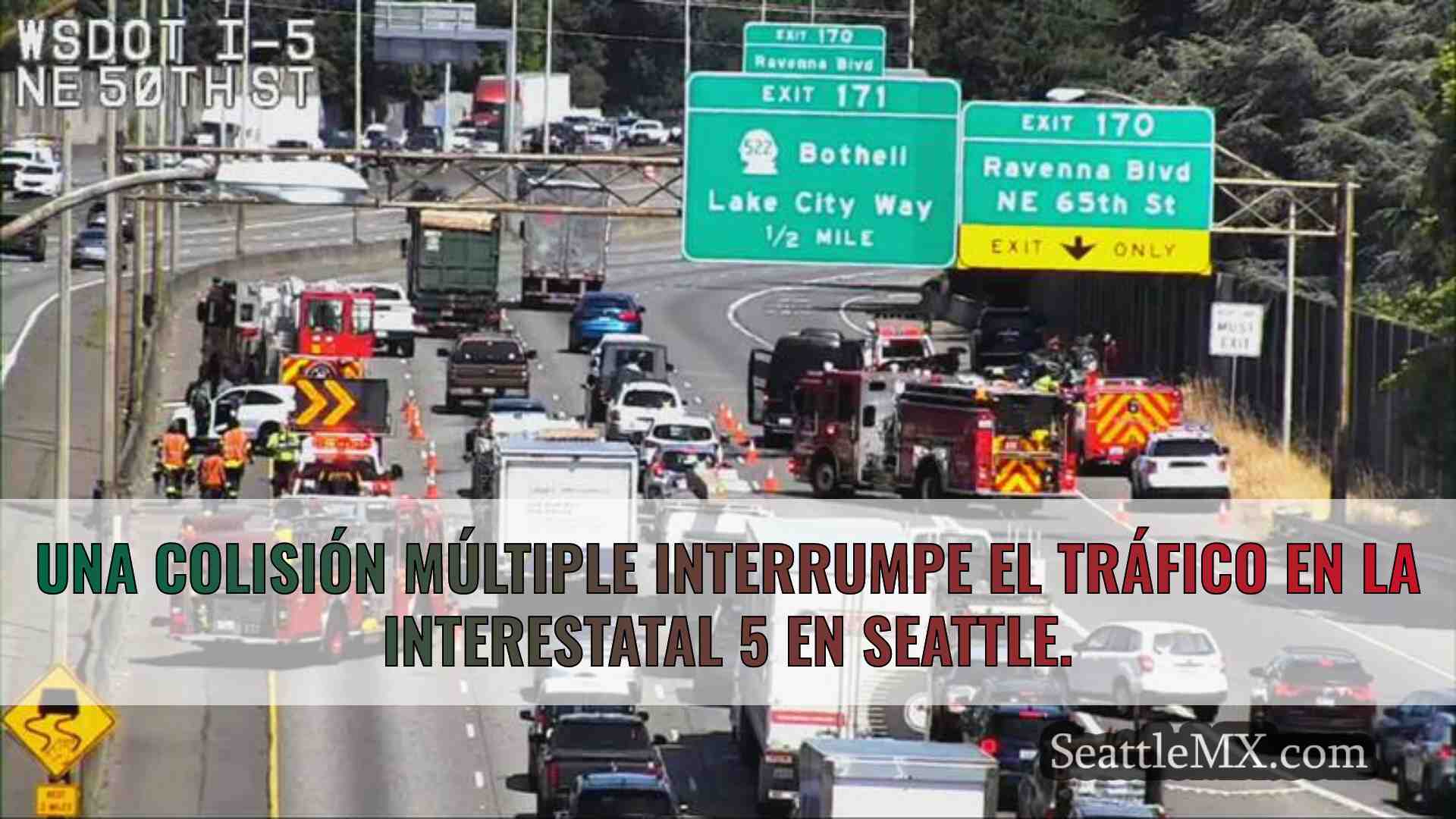 Una colisión múltiple interrumpe el