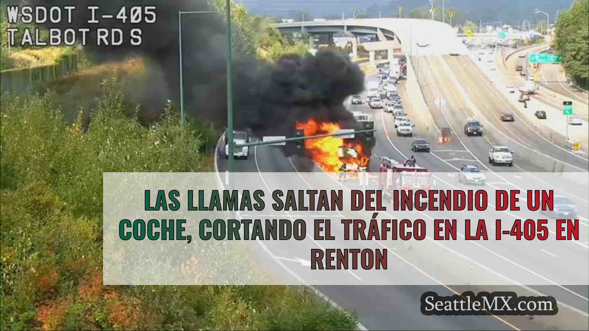 Las llamas saltan del incendio de un