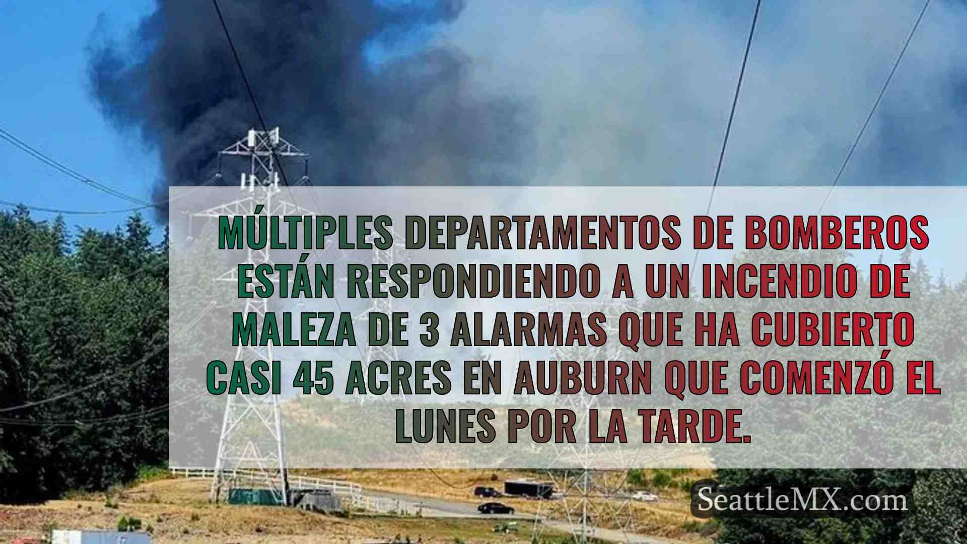 Varios cuerpos de bomberos atajan un