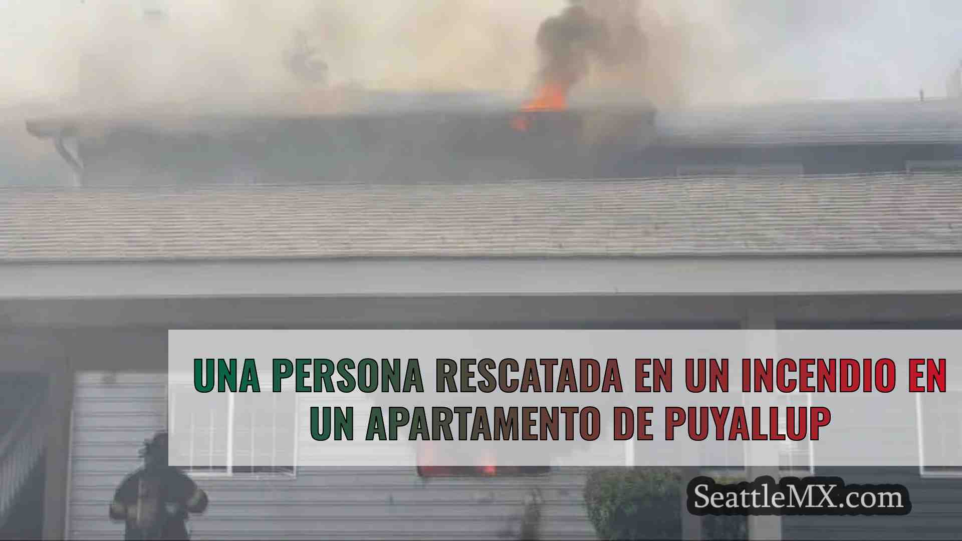 Una persona rescatada en un incendio en