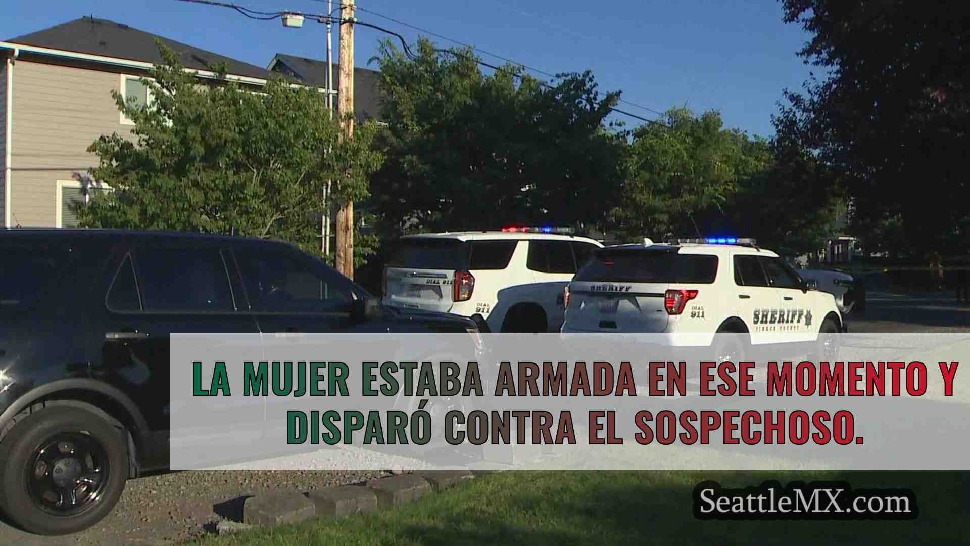 Una mujer herida de bala cerca de