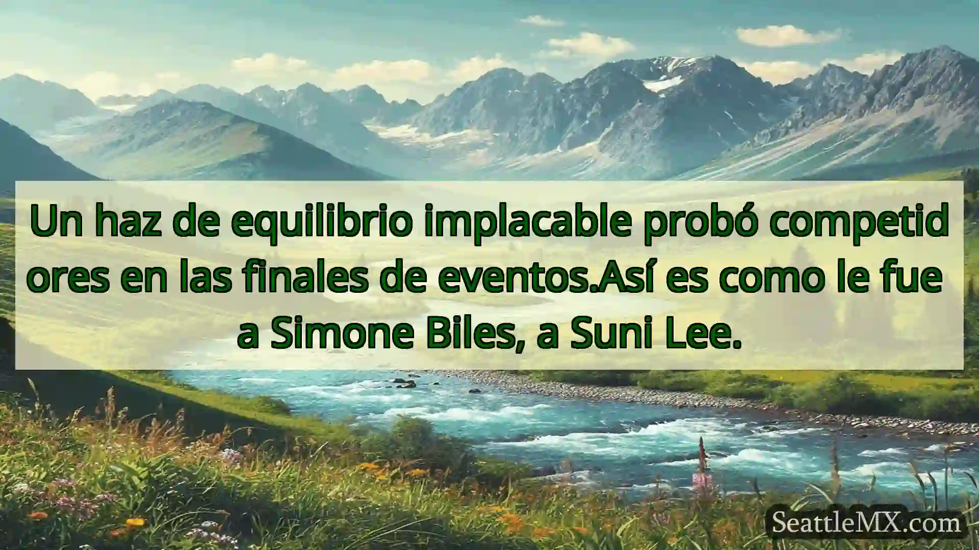 noticias de seattle Un haz de equilibrio implacable
