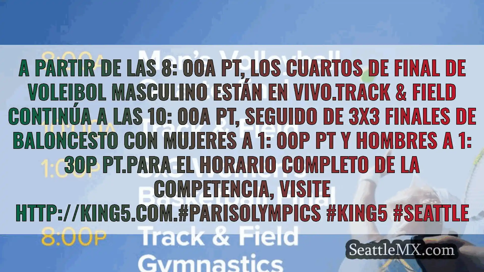 noticias de seattle A partir de las 8: 00A PT, los