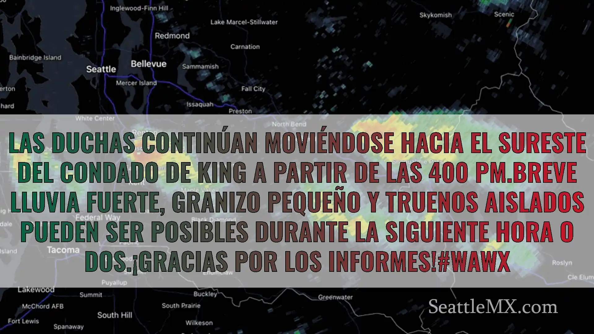 noticias del tiempo en seattle Las duchas continúan moviéndose