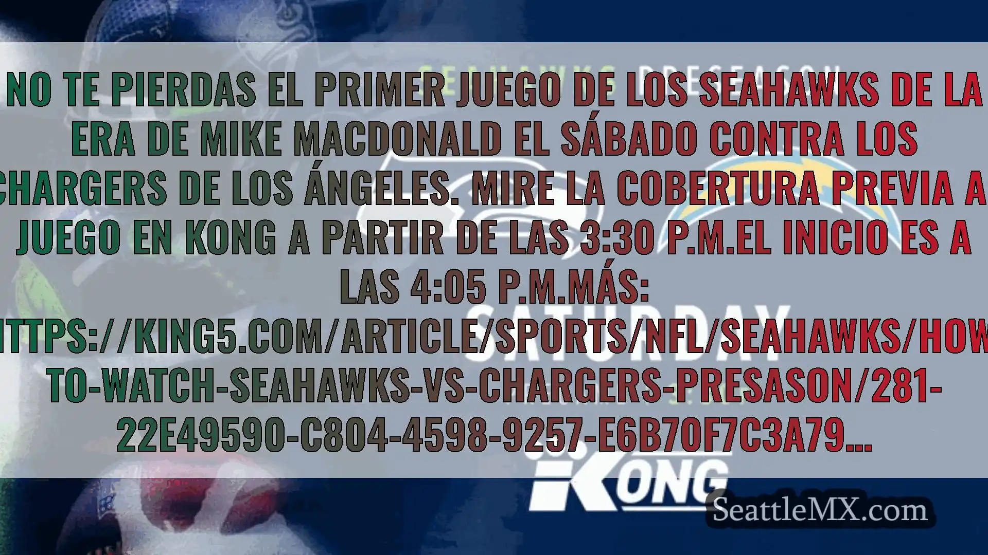 noticias de seattle No te pierdas el primer juego de