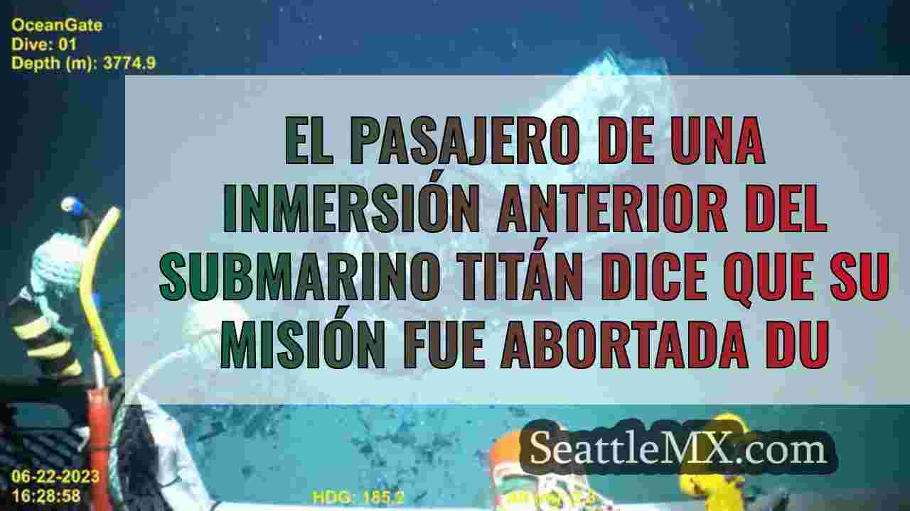 El pasajero de una inmersión anterior