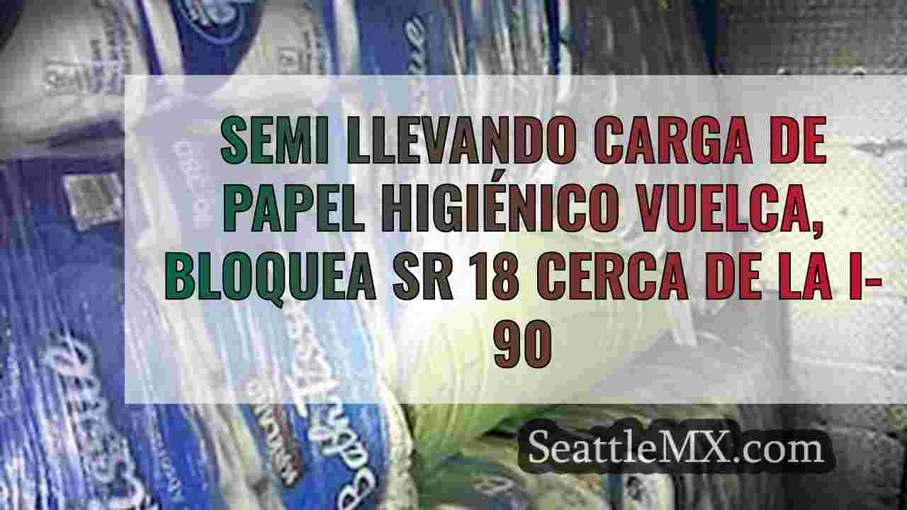 Semi llevando carga de papel higiénico