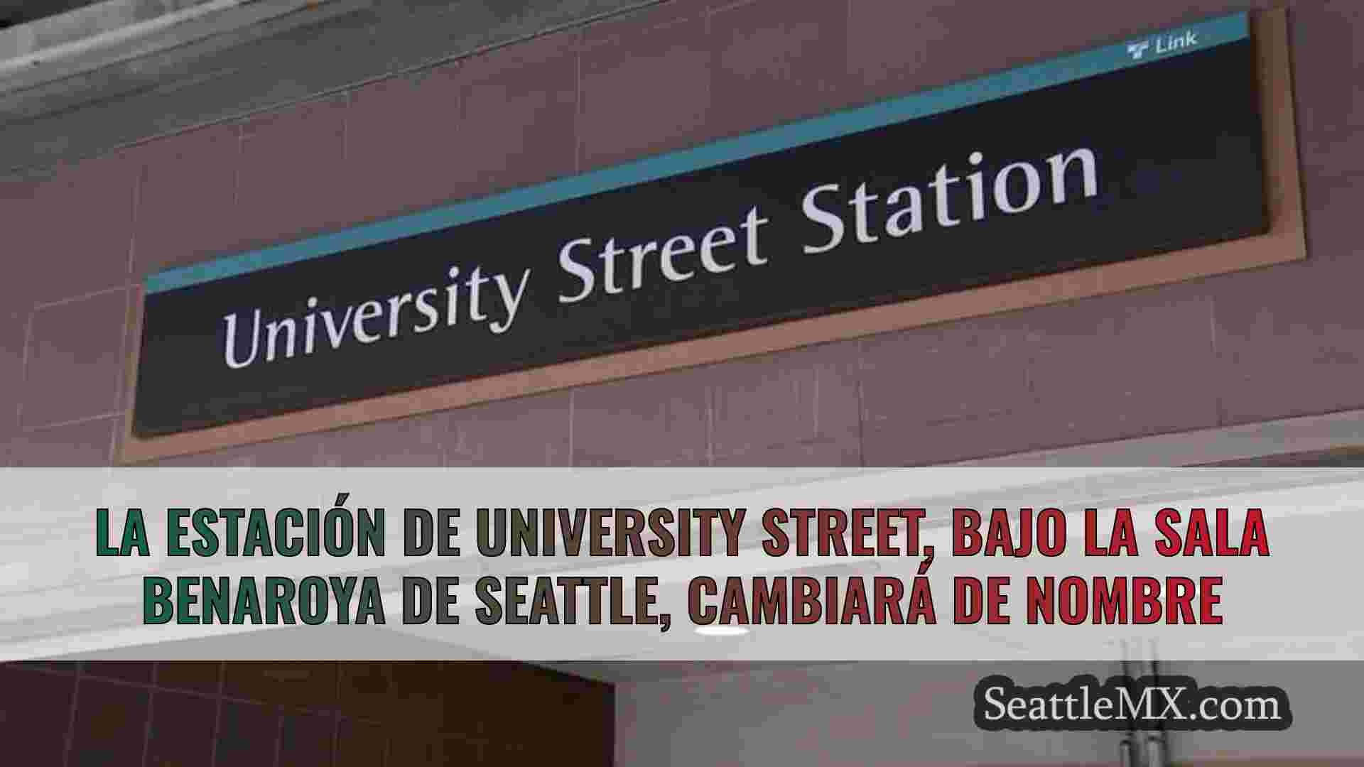 La estación de University Street, bajo