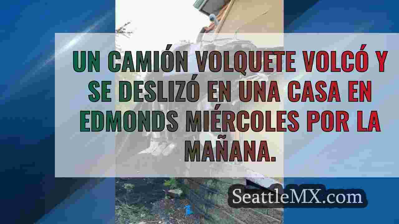Un camión volquete choca contra una