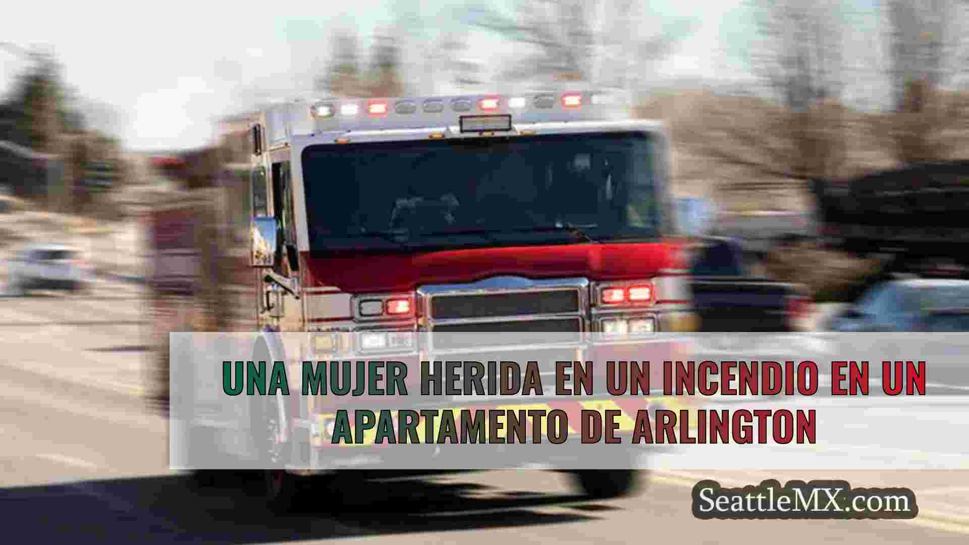 Una mujer herida en un incendio en un