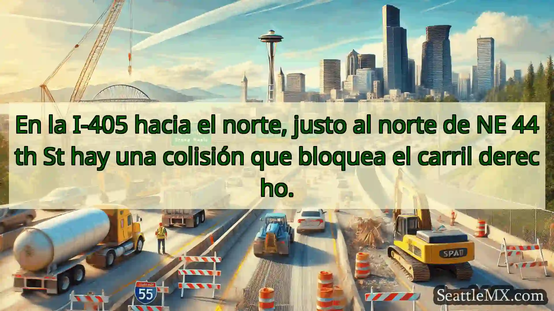 Noticias de transporte de Seattle En la I-405 hacia el norte, justo