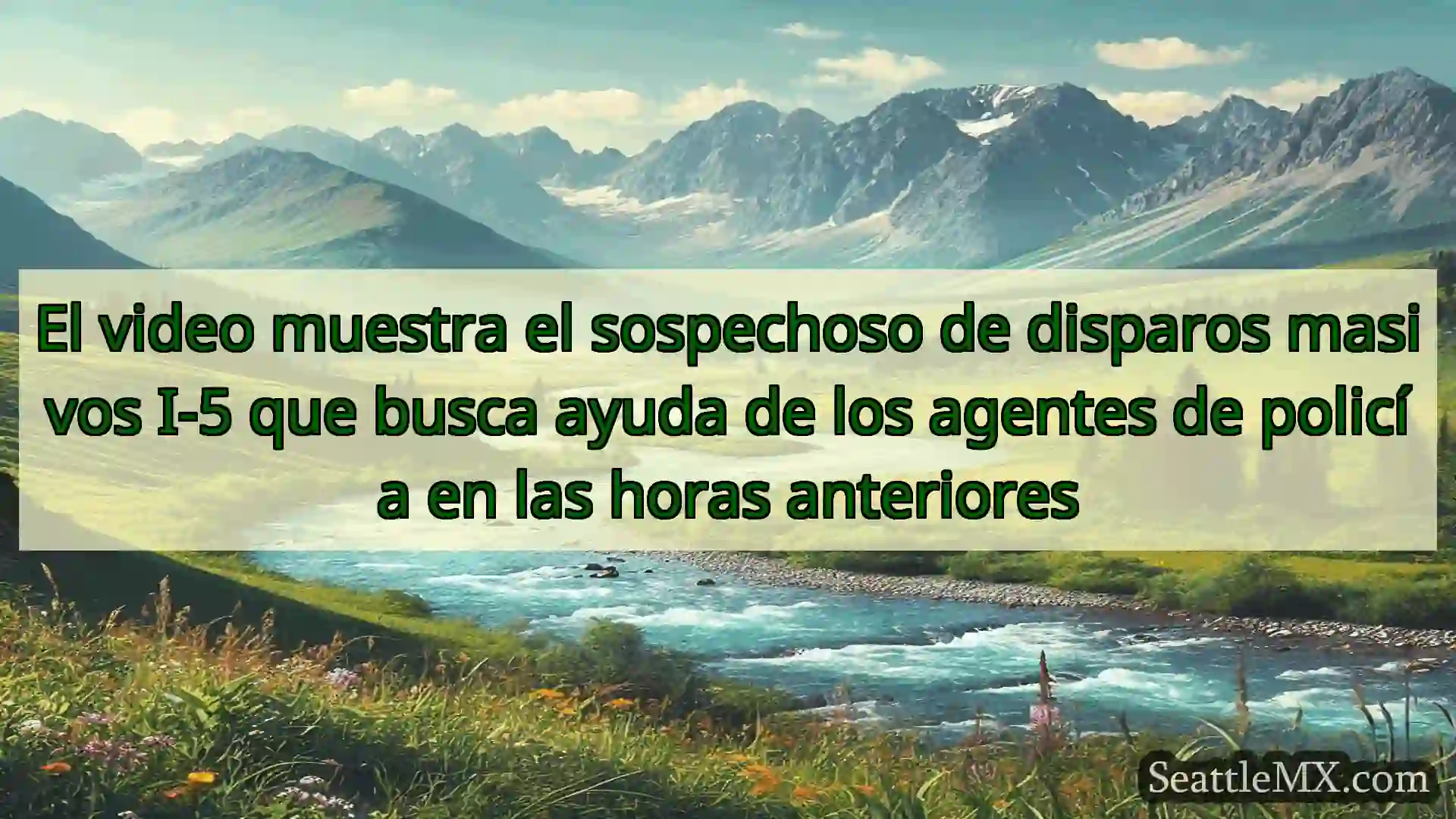 noticias de seattle El video muestra el sospechoso de
