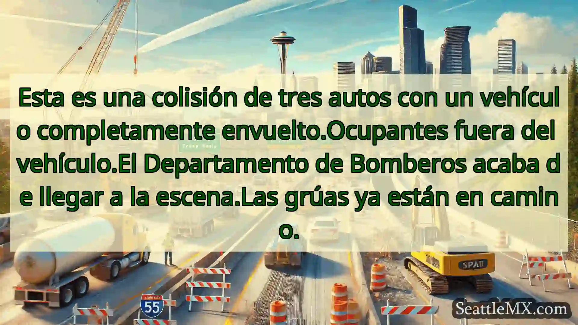 Noticias de transporte de Seattle Esta es una colisión de tres autos