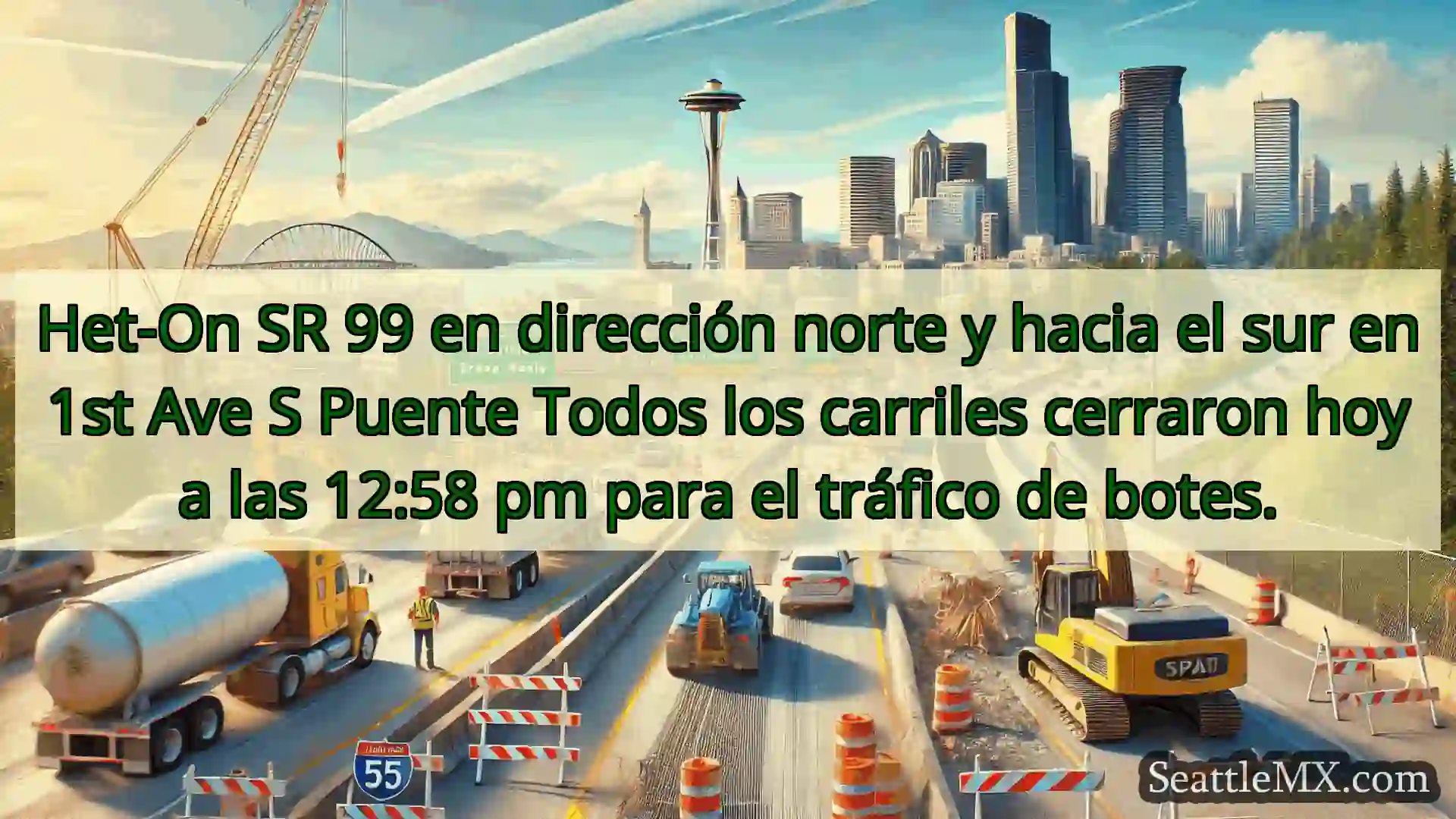 Noticias de transporte de Seattle Het-On SR 99 en dirección norte y